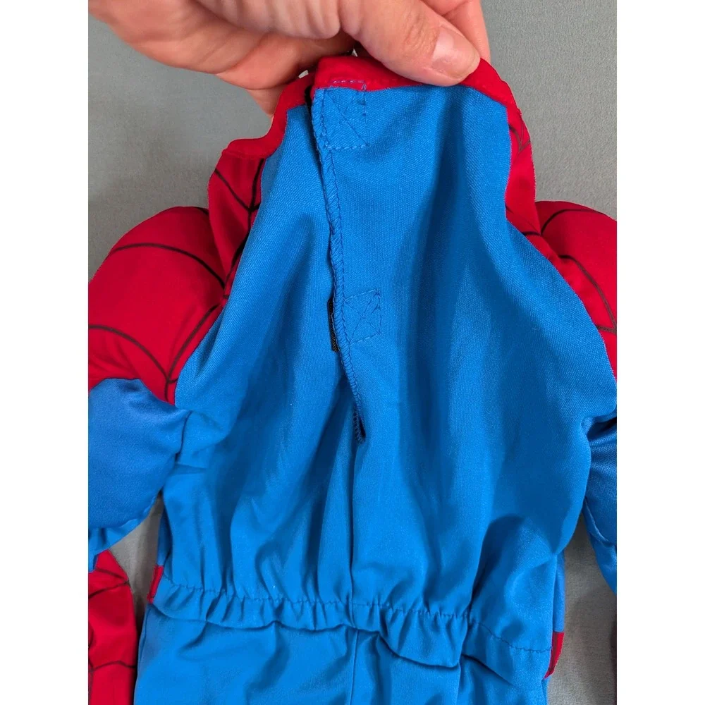 Marvel Spiderman Muscle Chest Costume Kids Size XS 4-5 Red Blue Jumpsuit Mask